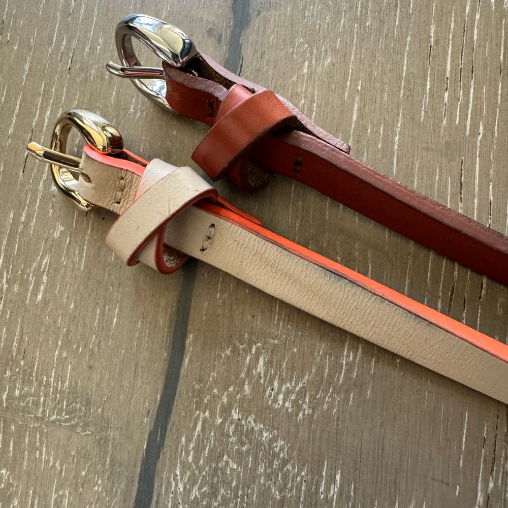 M&S set of thin leather belts